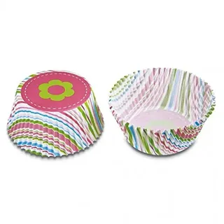 Staedter Papier-Backförmchen Streifen ø 5/7 cm/Höhe 3 cm Maxi 50 Stück