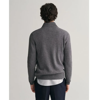 Gant Superfine Lambswool Halbzippullover - Charcoal Melange - 3XL
