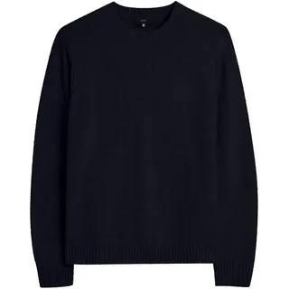 Rundhalspullover CINQUE "CIZAC", Herren, Gr. 3XL, blau (dunkelblau), Strick, Obermaterial: 80% Baumwolle, 16% Polyamid, 4% Elasthan, unifarben, slim fit, Rundhals, Strickbündchen, Pullover Rundhalspullover, mit Strickbündchen