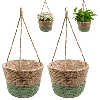 TETEWEVER 2 Stück Hängender Blumentopf Hängend Boho Hängetopf für Pflanzen