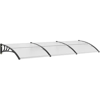 VEVOR Vordach für Eingangstür, 965 x 2975 mm, Markise für Außentür, Polycarbonat, transparent, UPF 50+, Halterung aus ABS, strapazierfähig, Schutz vor UV-Strahlen, Regen, Schnee