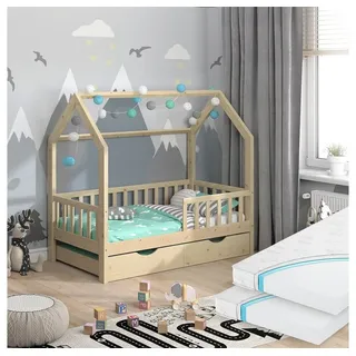 VitaliSpa Hausbett Wiki 80 x 160 cm Kiefer natur beige