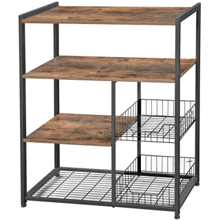 MID.YOU Bücherregal 80 x 35 x 95 cm Braun/Schwarz