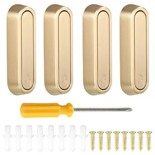 BDHYYM 4 Stk Kleiderhaken Wand, Platzsparende Garderobenleiste Umklappbaren | Garderobenhaken Gold, Faltbare Wandhaken zum Aufhängen, Hakenleiste Garderobe, Wandgarderobe, Klapphaken für Bad, Küche