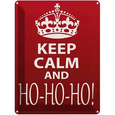 Blechschild 30x40 cm - Keep Calm and Ho Ho Ho Christmas