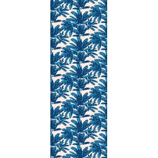 queence Vinyltapete »Corey« Motiv   bedruckt   botanisch   floral   gemustert   natürlich glatt 90x250cm, selbstklebend, kinderleichte Anbringung,, Sticker, blau