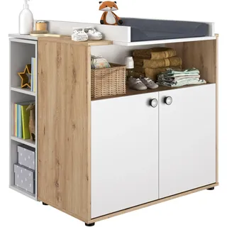 Galipette Babymöbel-Set »Arthur« braun (eiche artisan), Schlafzimmermöbel-Sets, bestehend aus Wickelkommode, Wickelablage und kleines Regal,