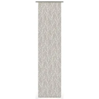 GARDINIA Flächenvorhang Stoff Äste Klettband 60 x 245 cm beige
