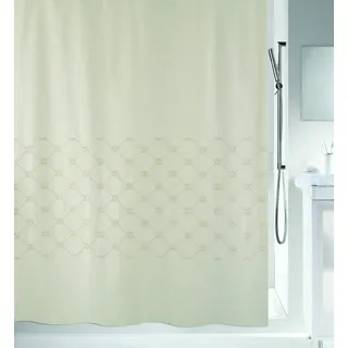 Spirella Duschvorhang Trento 180 x 200 cm beige gestreift