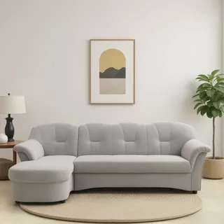 DOMO collection »Flores Schlafsofa, B/T/H: 233/142/86 cm, L-Form« wahlweise mit Bettfunktion, wahlweise mit Federkern, auch in Leder,