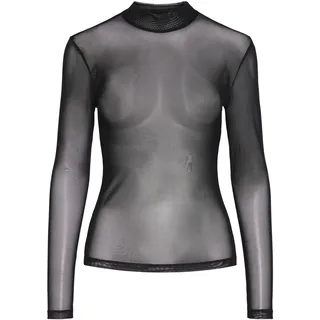 PIECES Pcninni Ls T-Neck Mesh Top Noos Bc