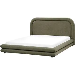 Beliani Polsterbett mit Lattenrost 160x200 cm Grün, Lavardens - Textil , 160x200 cm , Schlafzimmer, Betten, Polsterbetten