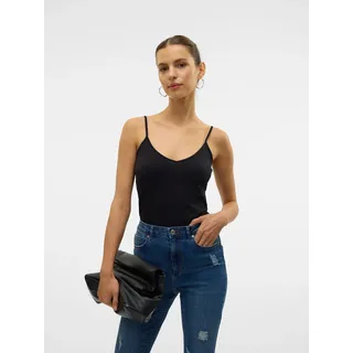 Vero Moda Damen, Top VMMAXI My Soft V Singlet NOOS, Gr. 36 (Herstellergröße: S, schwarz,