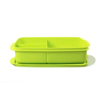 TUPPERWARE to Go Lunchbox 1 L Limette mit Trennwand Clevere Pause Schule