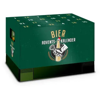 itenga Adventskalender für Bierkasten klassisch grün 2023