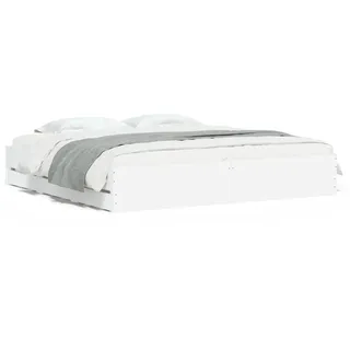 vidaXL Bettgestell mit Schubladen Weiß 160x200 cm Holzwerkstoff - Weiß