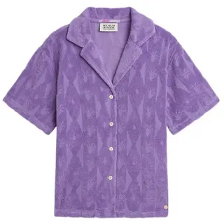 Scotch & Soda 182068 Kurzarmhemd - Cactus Stripe Paisley Purple - 6 Jahre
