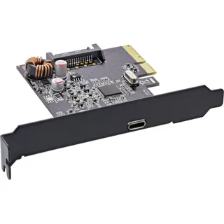 InLine Inline® Schnittstellenkarte, PCIe x4, USB 3.2 Gen.2x2, 1x USB Typ-C, inkl. Low-P
