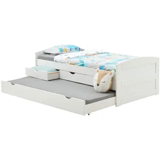 Idimex Funktionsbett Jessy 90X190 Cm , Weiß , Holz , Kiefer , Mode , 98x63x194 cm , FSC Mix , Babymöbel & Kindermöbel, Kinderzimmer & Jugendzimmer, Kinderbetten