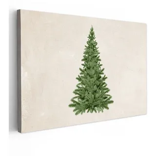 MuchoWow Leinwandbild Weihnachtsbaum - Grün - Weihnachten - Feiertage Wanddeko 90x60 cm , Textil , Rechteckig , 90x60 cm , FSC 100% , gerahmt , Bilder & Rahmen, Bilder, Leinwandbilder
