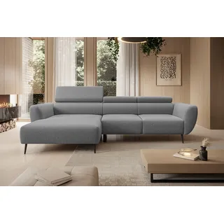 werk2 Eckcouch Polyester L-Form 277 cm Grau