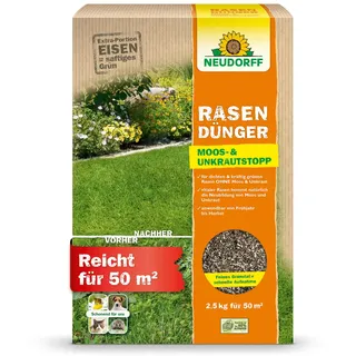 NEUDORFF Rasendünger Moos- & UnkrautStopp 2,5 kg