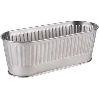 APS 11752 Besteckbehälter/Korb, Brotkorb, Pflanzkorb, 29,5 x 12 cm, Höhe 10 cm, 2 Liter, Edelstahl, schwarz