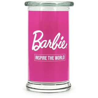 Duftkerze Barbie , Pink , Naturmaterialen, Glas, Textil , 18.1 cm , Dekoration, Kerzen & Kerzenhalter, Duftkerzen