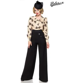 Belsira Marlenehose Schwarz - L - Schwarz