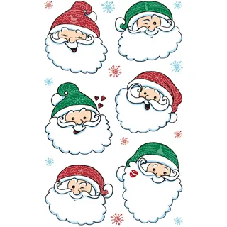 AVERY Zweckform 34 Aufkleber Weihnachten Weihnachtsmann (Made in Germany, Weihnachtssticker Papier, Nikolaus, selbstklebende Weihnachtsdeko Karten, Geschenke, Tüten) 2 Bogen/je 17 Sticker, 52891