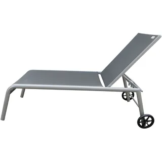 Doppler VENEDIG Alu-Sonnenliege extra hohe Rollliege in silber