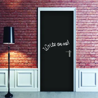 Türaufkleber aus PVC Premium Kreidetafel, einfache und blasenfreie Anbringung, Türverkleidungen für den Innenbereich, 83 x 210 scharfe Kanten, Kreide inklusive