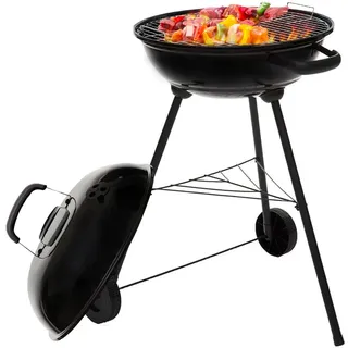 Avilia Holzkohlegrill "Carmensa", 43 cm, mit luftdichtem Deckel und feuerfesten Griffen, ideal für Garten, Terrasse und Balkon