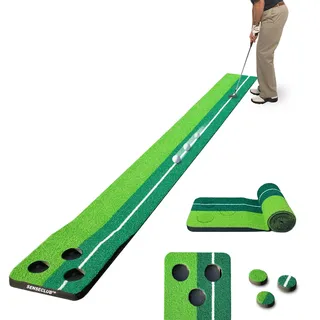 SENSECLUB Indoor-Putting-Green, faltbares Putting-Green-Golfspiel-Set, Golfgeschenk für Männer – 30 x 240 cm