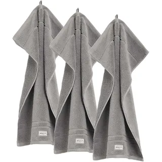 GANT Gästetuch Premium Towel Handtuch 30 x 50 cm grau