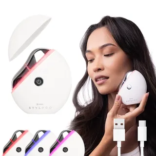 STYLPRO 6 in 1 Beheiztes LED-elektrisches Gua Sha - Gesichtsformung & Lifting Tool mit Rotlichttherapie & beruhigender Wärme - Vibration für Lymphdrainage & strahlende Haut