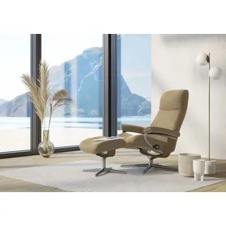 Stressless Stressless® Relaxsessel »View« mit Cross Base, Größe S, M & L, Holzakzent Eiche beige