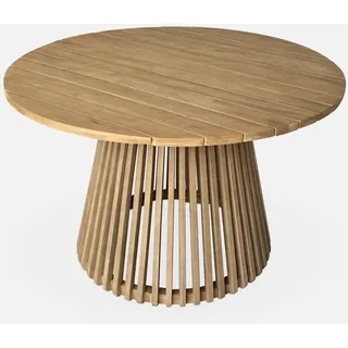sweeek - Esstisch aus Holz, 4 Personen, innen / außen - Holzfarben - Braun