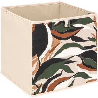 Faltbox Aufbewahrungsbox 31x31 cm Klappbox beige Regalbox Einschubkorb Deko