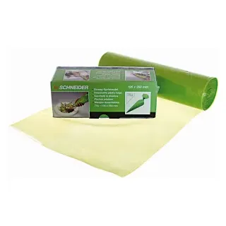 SCHNEIDER Einweg-Spritzbeutel, ECO, 70 my, grün, Spritztüllen aus doppelt extrudiertem PE, 1 Box = 1 Rolle à 100 Stück, 350 x 195 mm