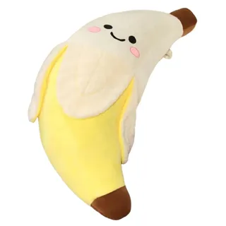 Plüschtier Banane Kawaii Kissen 25cm Weiß