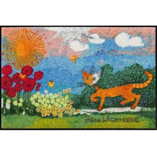 Salonloewe Rosina Wachtmeister Fußmatte Daisies 50x75 cm eingangs-Matte Katzen bunt Landschaft Fussabtreter waschbar