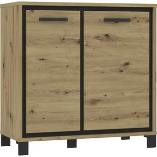 Forte Trondheim 91,4 x 91,2 x 41,5 cm artisan eiche / schwarz