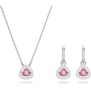 Swarovski Millenia Set, Rhodinierte Halskette und Ohrringe mit Strahlenden Swarovski Kristallen