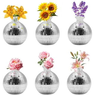 Discokugel Blumentopf, Disco Ball Vase Deko Kugel Pflanzgefäß Für Zentrumsschmuck, Discokugel-Vase Für Blumen Und Pflanzen, Mini Discokugel Pflanzgefäß für Tisch, Party, Hochzeit, Zuhause, Schlafzimme
