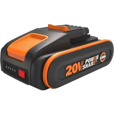 WORX WA3639 PowerShare Akku 20V - 2000mAh Li-Ion, wiederaufladbarer - kompakter Akku mit höher Sicherheit & längerer Laufzeit - mit LED-Ladestandanzeige - kompatibel für alle WORX Geräte