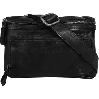 Spikes & Sparrow Gürteltasche echt Leder, schwarz