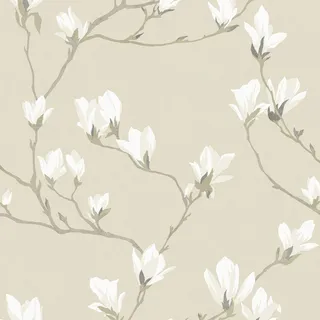 Laura Ashley Magnolia Grove Natürliche Tapete