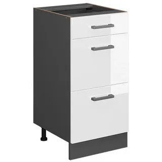 Vicco Schubladenschrank Küchenunterschrank R-Line 40 x 81,6 x 46 cm Weiß