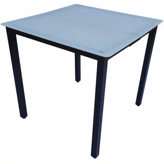 VCM Gartentisch 80 x 80 x 73 cm Schwarz